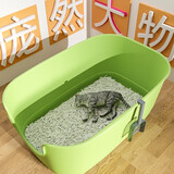 多可特（D-cat）猫砂盆大号半封闭全开放式防外溅缅因巨型特大号猫厕所 【侧入式】青草绿35斤内