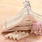 访客（FK）衣架无痕实木衣架家用复古西装木头衣服挂架西服衣挂加款加大 【10只装】香樟木衣架 组合装