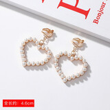 艾梵妮（Eyefanniy）耳夹无耳洞女网红冷淡风耳环小众法式学生高级感仙气森系超仙耳饰 21#珍珠爱心