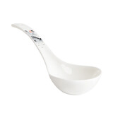 红牡丹 陶瓷盘子釉中彩骨碟中式菜盘家用碟子微波炉饭盘骨瓷餐具盘子 江山如画大勺1个