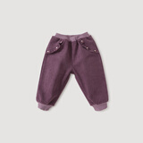 巴厘小猪（BALIPIG）裤子女童加绒加厚灯芯绒长裤宝宝秋冬季保暖裤2024新款儿童休闲裤 芋泥紫 100 cm