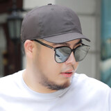 慕瑾繁饰 大头围帽子短檐短沿大码鸭舌帽男大号大脸头大加大棒球帽胖子 深灰色短沿 XL 加大码(59-65CM)