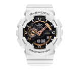 卡西欧（CASIO）男表G-SHOCK运动手表学生多功能电子表双显防水防震大表盘石英表 炫酷白金GA-110RG-7A