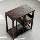 墨空茶水柜茶桌边柜檀木色电茶炉支架可移动小多功能茶台茶盘