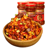 桃园建民 特产桃园建民耗辣椒酱香辣花生酱下饭酱拌面花生酱微辣原味4瓶 微2特2