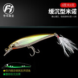海盗船路亚 破浪路亚假饵米诺悬浮缓沉淡水远投噪音夜光翘嘴海鲈鲈鱼鲅鱼 8厘米8克 金背夜光肚 缓沉