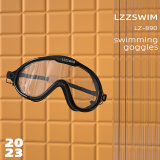 LZZ 泳镜男女士高清大框防水成人大童平光游泳护目眼镜套装训练装备 890黑色【关注加购有礼】