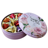 好时（Hershey’s） 好时之吻kisses牛奶巧克力6粒10粒16粒圆形铁盒结婚喜糖礼盒装 10粒（粉色铁盒）