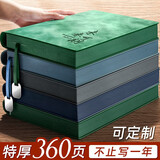 慢作a5笔记本子文具记事本定制360页软皮面本小超厚磁扣商务会议记录本大学生日记本办公用品慢作 彩边款[星辰大海]A5深蓝/360页