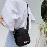 察今 手机包小包包2023新款潮斜挎女包学生网红百搭小挎包迷你帆布包 黑色