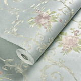 古黎安3米欧式自粘墙纸卧室客厅墙壁装饰贴纸3D立体墙贴加厚防水背景贴 53厘米*3米浅蓝色