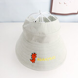 SOMUBAY 儿童帽子夏防晒无顶帽遮阳帽宝宝大帽檐小童无顶帽男女童太阳帽 DYM-1625薄荷绿 2-10岁  超大帽檐