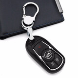 迪加伦别克君越钥匙套君威凯越GL8昂科威 昂科旗微蓝威朗汽车钥匙壳包扣 黑色(钥匙壳+别克车标钥匙扣) 新GL8胖头鱼 新君越 阅朗 昂科威V5专用钥匙壳