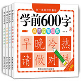 学前识字600字（套装4册） 点阵控笔训练幼小衔接一日一练字帖彩图注音版识字大王