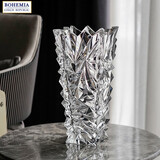 BOHEMIA捷克进口BOHEMIA原装水晶玻璃花瓶家居时尚简约插花花器摆件 冰河透明色（假一罚四）