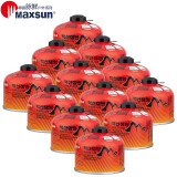 脉鲜（MAXSUN）进口高山罐 扁气罐 登山罐 瓦斯燃气罐 安全防爆户外液化气瓶 户外登山罐 红罐230g 12罐装
