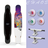 战翼 专业长板滑板dancing成人男女生舞板公路儿童初学者通用滑板四轮 117cm混沌 斯嘉蒂 整板