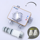 康斯拓普可拆洗恒温阀太阳能热水器调温阀温控混水阀淋浴龙头明装冷热开关 金色（无上水）+阀芯+接头