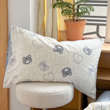 洁梦雅（jiemengya） 纯棉学生儿童卡通枕套定做婴儿宝宝枕头套单人全棉布斜纹枕芯套 影子熊A 单只 74cm*48cm