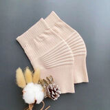 秋季纯棉空调护膝男女薄款空调房防寒保暖膝盖保护套睡觉保暖防滑 米色【一对装】 L【适宜120-140斤】