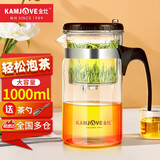 金灶（KAMJOVE） 飘逸杯茶道杯耐热玻璃茶壶套装泡茶壶茶具玲珑杯花茶壶泡茶器 TP-200（1000ml）