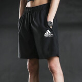 阿迪达斯（adidas）Adidas阿迪达斯短裤男运动轻便舒适休闲五分裤 黑白小logo M 