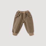 巴厘小猪（BALIPIG）裤子女童加绒加厚灯芯绒长裤宝宝秋冬季保暖裤2024新款儿童休闲裤 奶咖 80 cm