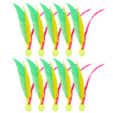 蒙拓嘉 板羽球毽子球健身三毛球乒羽球羽飞健板羽球木板羽毛球鸡毛球 三毛球10个