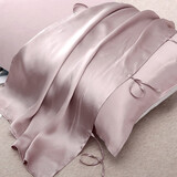 桑宋重磅真丝枕巾丝绸枕头巾100%桑蚕丝美容护肤透气抗菌单人6根绑带