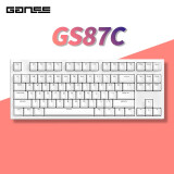 GANSS高斯GS87C/104C/3098T客制化机械键盘热插拔轴电竞游戏办公键盘背光电脑键盘 GS87C白色【白光】单模有线版 全键热插拔 KTT青轴