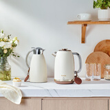 bargaim铂年316不锈钢食品级烧水壶保温一体全自动恒温电热水壶 家用热水壶大容量电烧水壶 1.8升 1.8L 316白套装（316+T2保温壶）