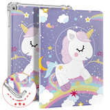 zoyuiPad10.2保护套2021款第9代适用苹果平板电脑2020软壳8卡通可爱7气囊全包防摔 彩虹独角兽【配钢化膜】 iPad10.2英寸