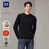 海澜之家羊毛衫男轻商务保暖毛纯羊毛毛衣男秋冬 HNZAW3W023A黑色F9 L 175/92A 推荐137~150斤