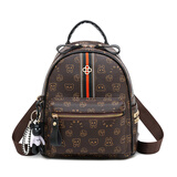 兔宝贝 背包女2020新款流行双肩包女韩版时尚小包包百搭软皮女包休闲旅行包 棕色【大号】