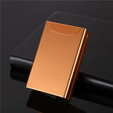 Aifang创意铝合金20支装烟盒潮流防潮抗压DIY定制金属便携盒 金色（软包）