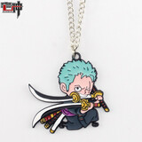 宅神动漫金属钥匙扣挂件项链周边玩具 三刀流索隆项链