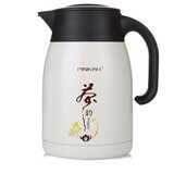 品家家品（PINKAH）304不锈钢保温瓶配泡茶器中国风保温茶壶泡茶叶水壶茶韵保温暖壶 1000ML米黄色
