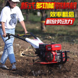 中农嘉瑞柴油汽油微耕机多功能小型松土起垄除草翻土开沟耕田耕地旋耕机 170汽油机【手拉款】 胶轮+旋耕刀+除草轮+铁轮+开沟犁