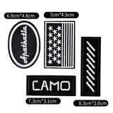 徽章刺绣布贴衣服裤子装饰图案贴布羽绒服牛仔裤破洞修补贴补丁贴 10 混装4个