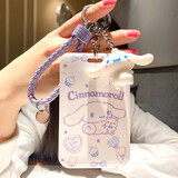 卡通卡套学生证件卡套饭卡公交卡门禁卡银行卡保护套地铁卡套 【卡套+皮绳+公仔】大耳狗