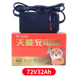 天能电动车充电器48V60V72V电瓶车充电器适用于铅酸电池 自动断电 72V30-32AH【T型通用】