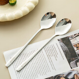 onlycook316L不锈钢勺子汤勺汤匙 家用加厚圆底餐勺饭勺调羹 餐具 两只装