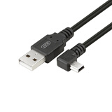 尘土 90度T口 迷你miniusb连接线 双弯头t型口行车记录 Mini USB数据线仪电源线usb接口 miniUSB弯头线 USB 直头转Mini USB 右弯 0.25米