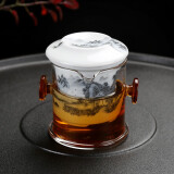 杰艺泡茶壶红茶茶具茶壶玻璃陶瓷过滤双耳泡茶器功夫茶壶花茶冲茶器 泡茶器-风景