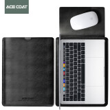 ACE COAT牛皮电脑包适用苹果笔记本Macbook Pro14内胆Air13.6 M3 M2保护套 【电脑包】黑色 Air 13.6英寸（2022 M2）