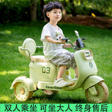 岙贝乐儿童玩具1-3岁两岁2岁女孩玩具男孩玩具车一岁宝宝生日礼物小孩 草绿【双人+双驱12V电瓶+遥控】