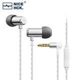NICEHCK钛美X39 原道耳机HiFi入耳式6mm镀钛振膜动圈金属带麦圆孔K歌游戏睡眠发烧适用于vivo小米华为苹果 钛美 银色带麦