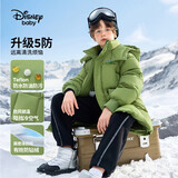 迪士尼（DISNEY）女童羽绒服耐脏油污90白鸭绒儿中大童长款衣服24冬DB441KE13绿130