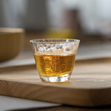TOYO-SASAKI GLASS【品牌官旗】日本进口东洋佐佐木茶杯手工日式锤纹功夫茶具品茗杯 和风品茗杯(透明) 80ml