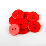 若轩扣子百搭儿童diy手工制作圆形衬衣衬衫童装小纽扣画 14mm 2眼纽扣 红色 100颗